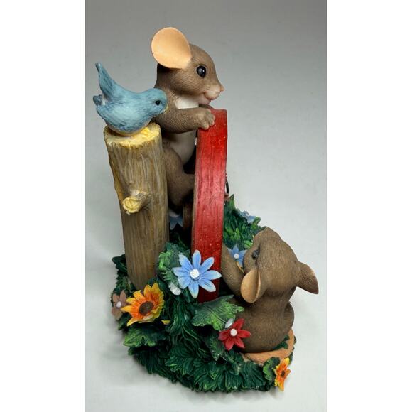 5 Fitz & Floyd Charming Tails Collectible Figurines Mice Collection Mouse Scenes - Picture 15 of 16